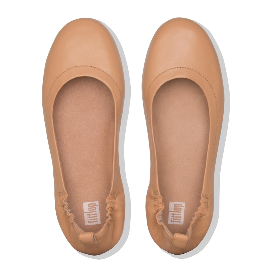 Fitflop ALLEGRO Soft Leather Ballet Flats Blush