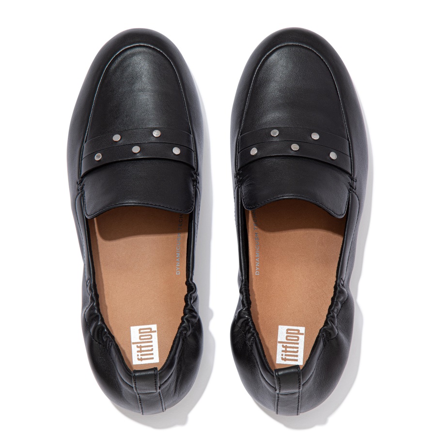 Fitflop ALLEGRO Studded Leather Loafers All Black