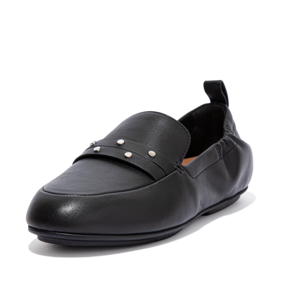 Fitflop ALLEGRO Studded Leather Loafers All Black