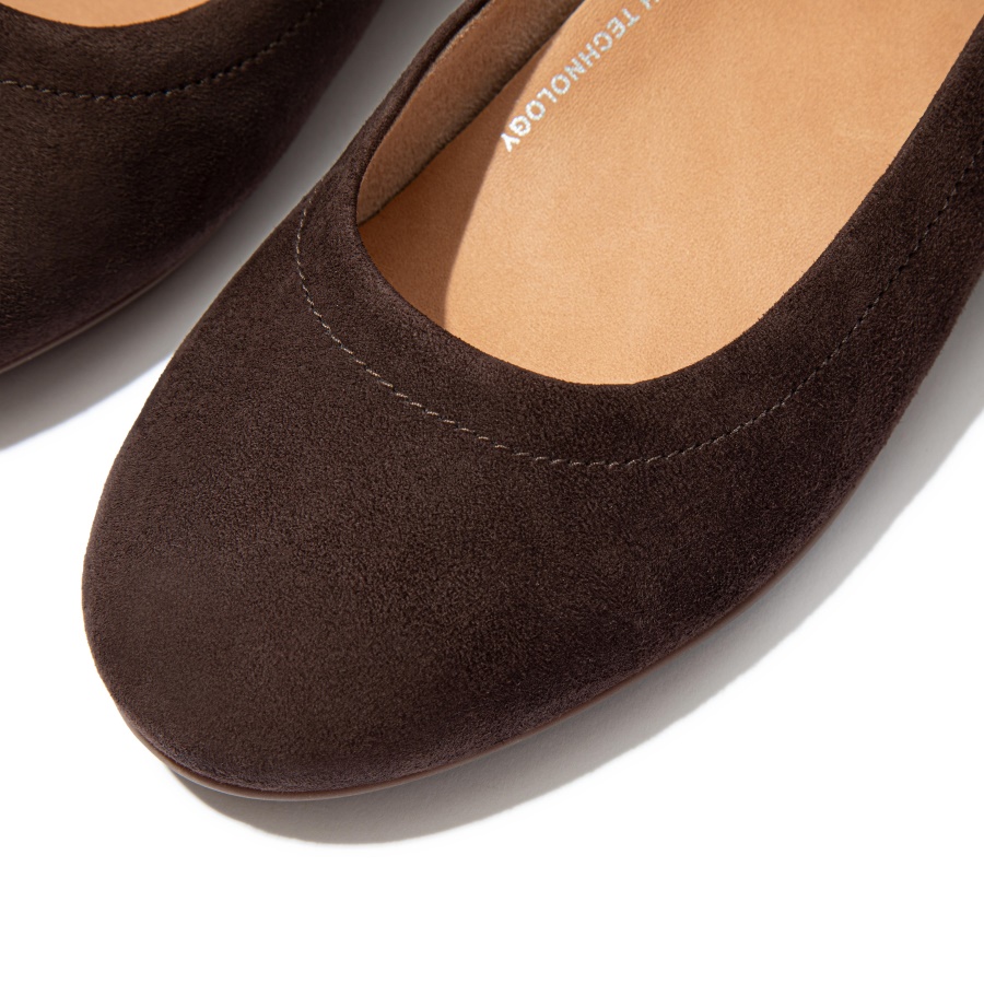 Fitflop ALLEGRO Suede Ballet Flats Brown Mix