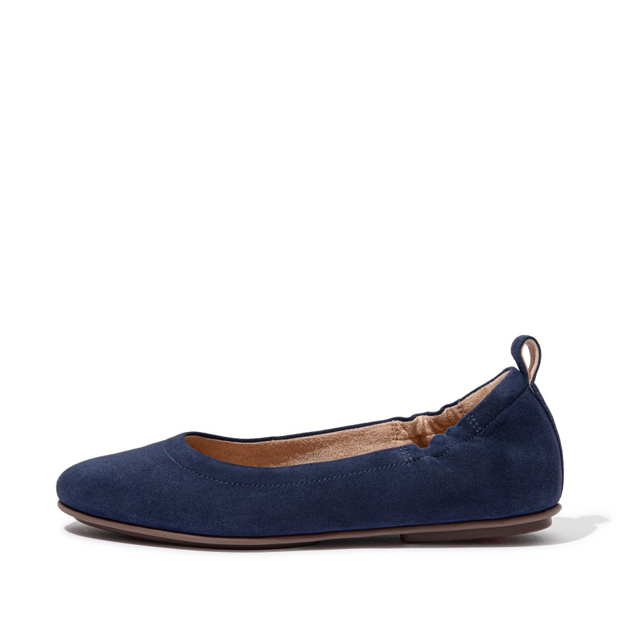 Fitflop ALLEGRO Suede Ballet Flats Midnight Navy