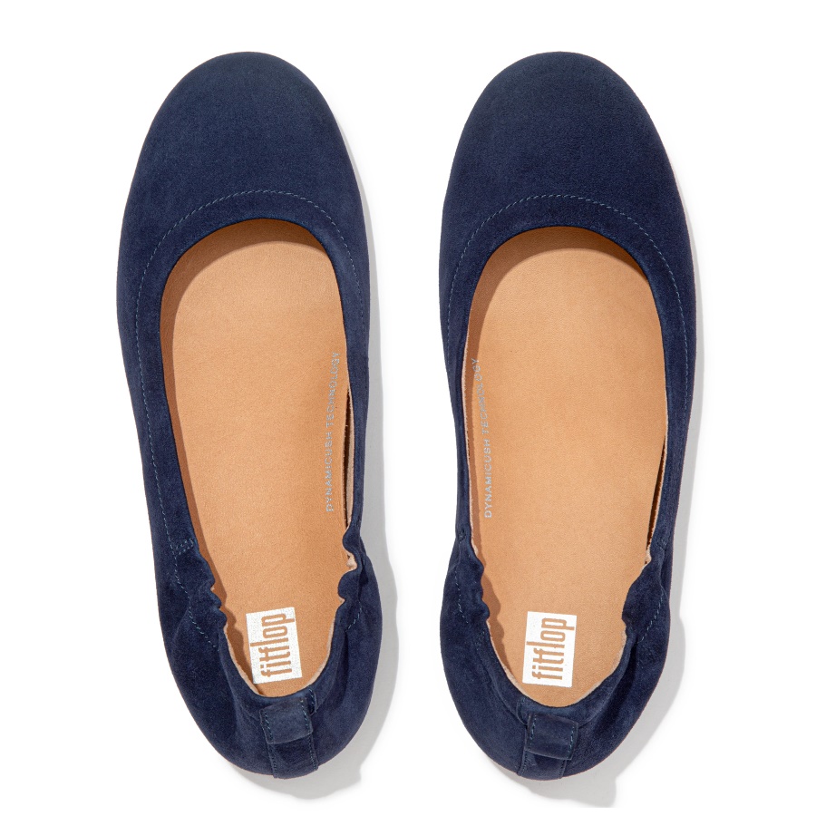 Fitflop ALLEGRO Suede Ballet Flats Midnight Navy