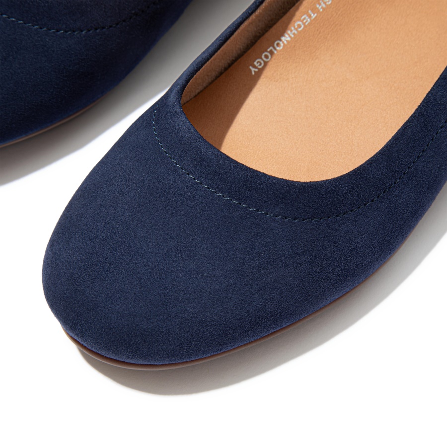 Fitflop ALLEGRO Suede Ballet Flats Midnight Navy