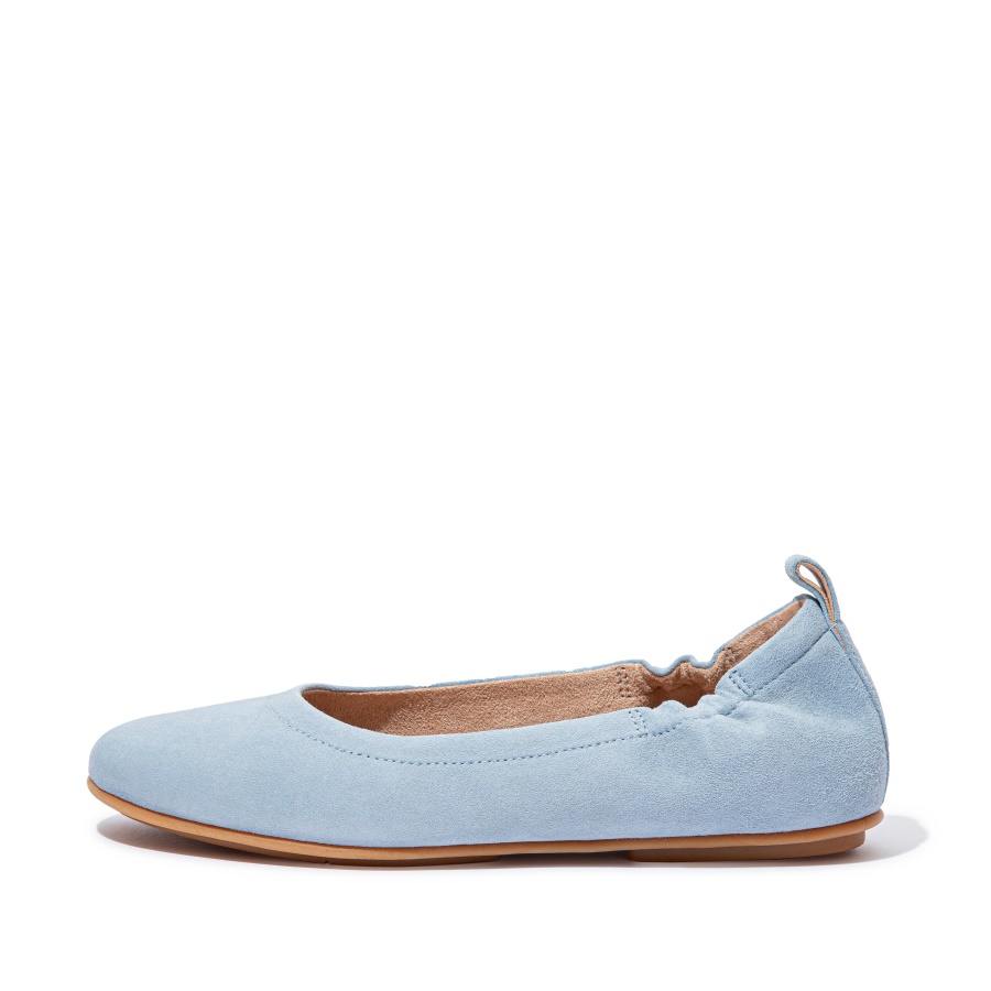 Fitflop ALLEGRO Suede Ballet Flats Pale Blue