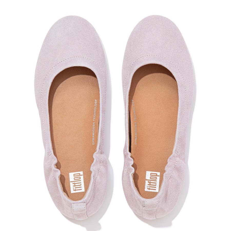 Fitflop ALLEGRO Suede Ballet Flats Soft Lilac