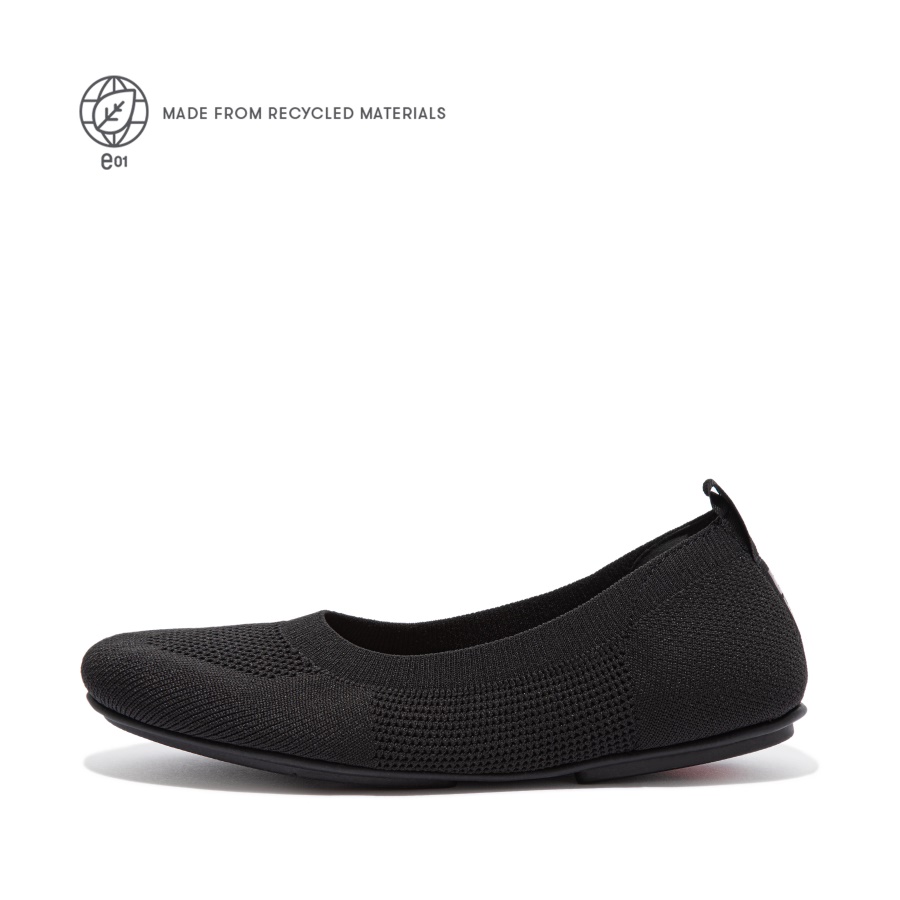 Fitflop ALLEGRO e01 Multi-Knit Ballet Flats All Black