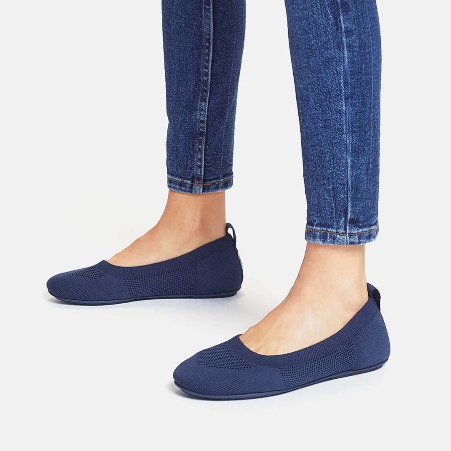 Fitflop ALLEGRO e01 Multi-Knit Ballet Flats Midnight Navy