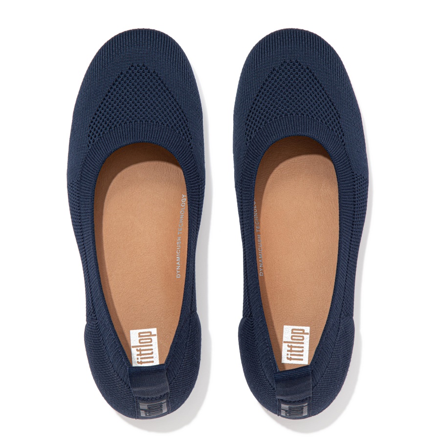 Fitflop ALLEGRO e01 Multi-Knit Ballet Flats Midnight Navy