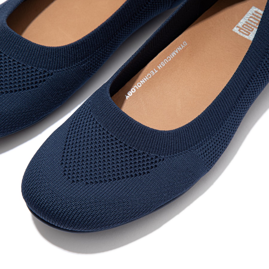 Fitflop ALLEGRO e01 Multi-Knit Ballet Flats Midnight Navy