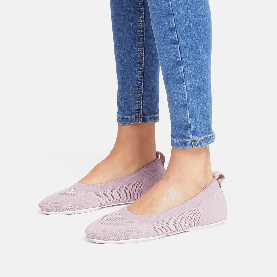 Fitflop ALLEGRO e01 Multi-Knit Ballet Flats Soft Lilac