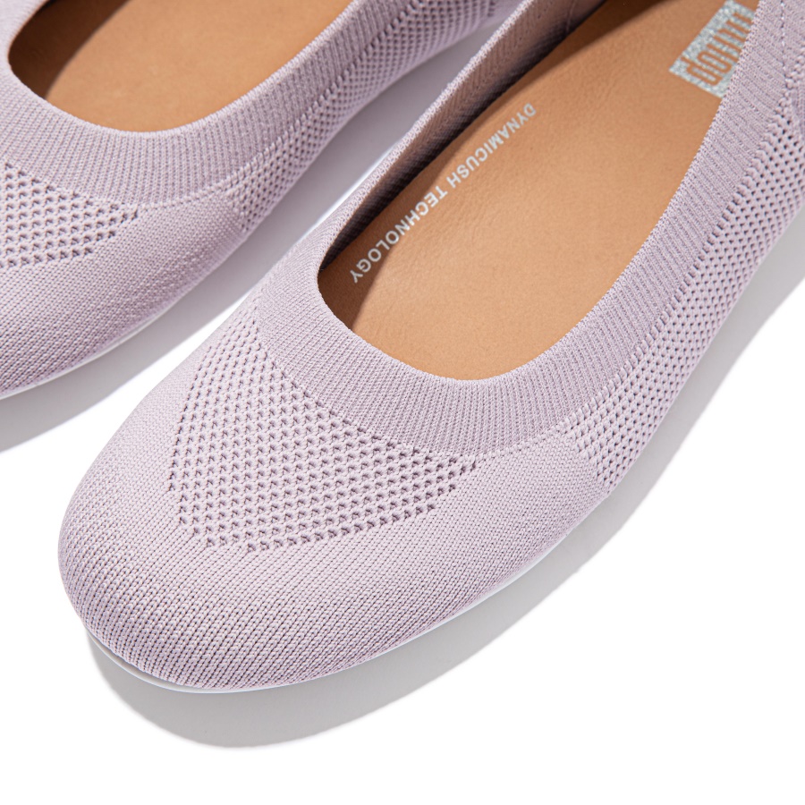 Fitflop ALLEGRO e01 Multi-Knit Ballet Flats Soft Lilac