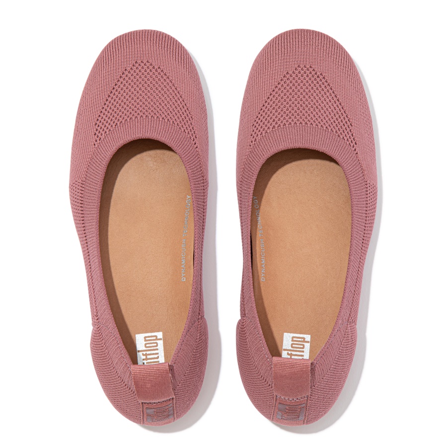 Fitflop ALLEGRO e01 Multi-Knit Ballet Flats Warm Rose