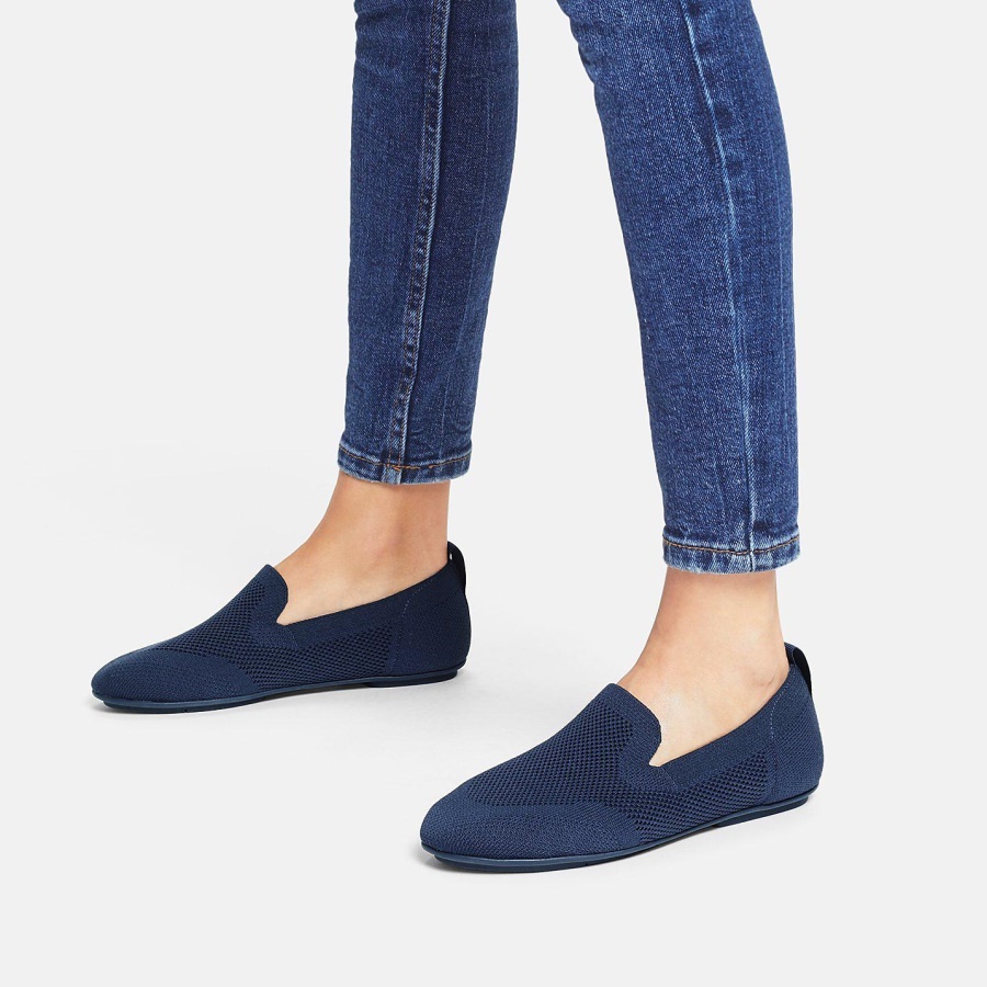 Fitflop ALLEGRO e01 Multi-Knit Loafers Midnight Navy