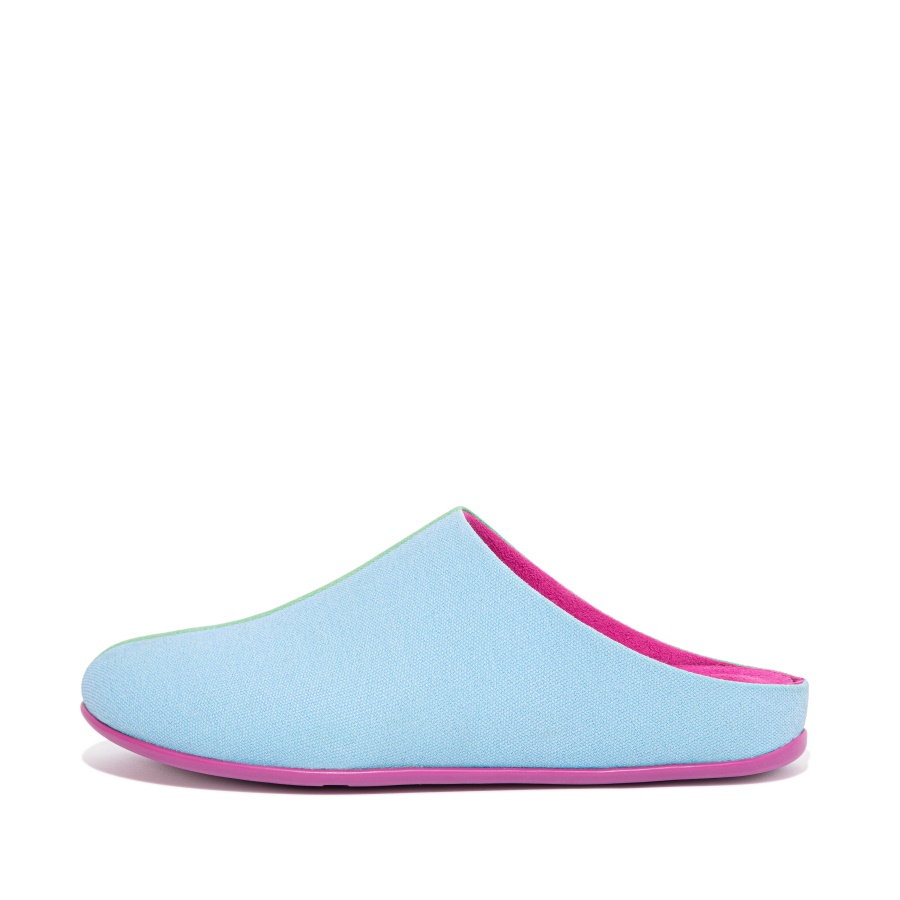 Fitflop CHRISSIE X YINKA ILORI Canvas Slippers Ice Blue-Green