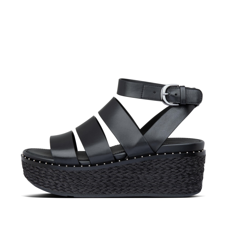 Fitflop ELOISE Espadrille Wedge Sandals Black