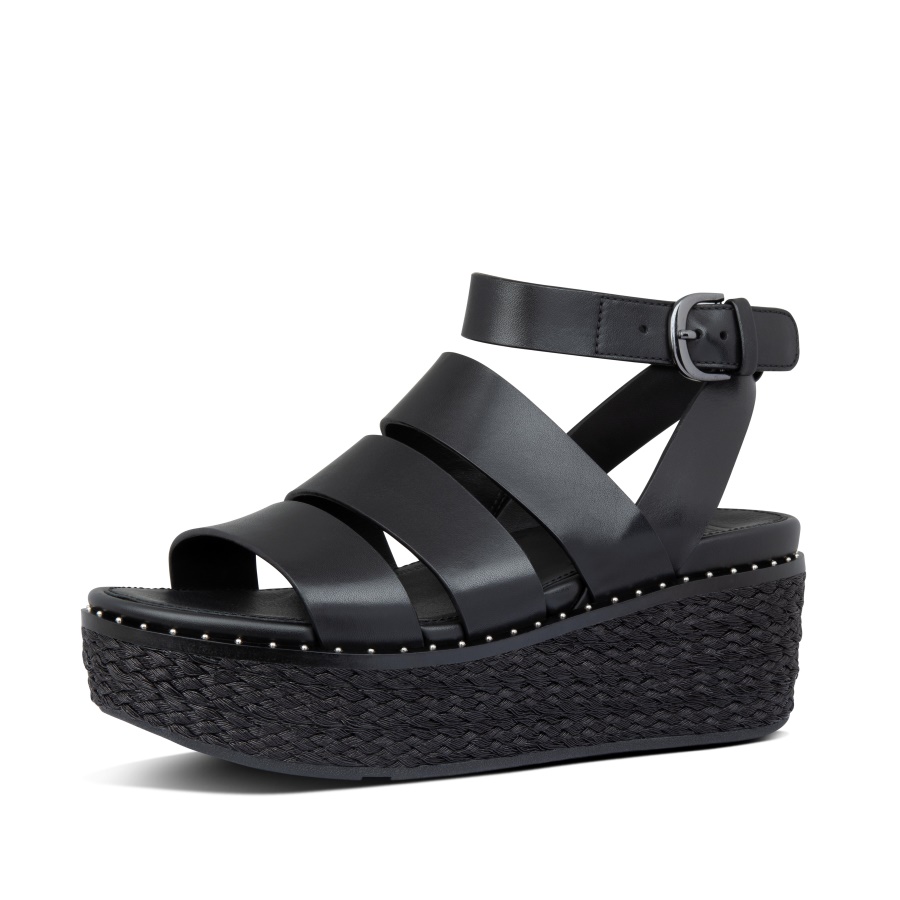 Fitflop ELOISE Espadrille Wedge Sandals Black