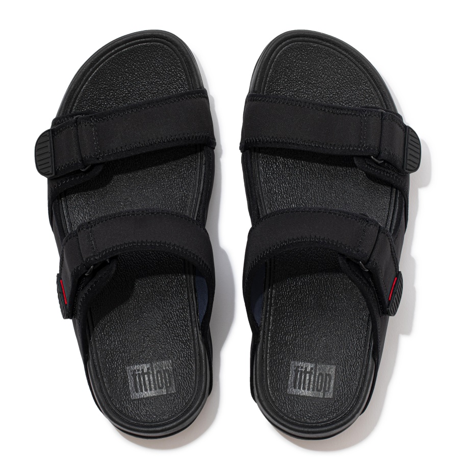 Fitflop GOGH MOC Mens Water-Resistant Slides All Black