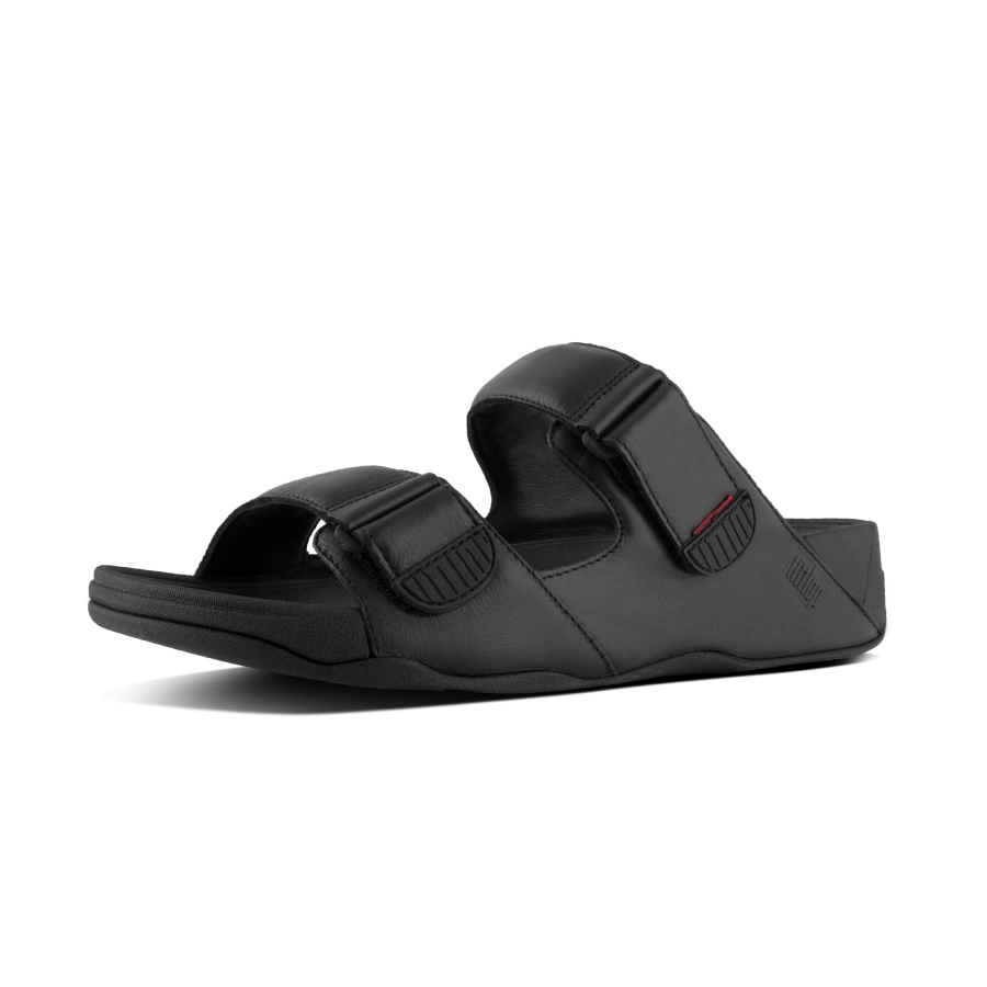 Fitflop GOGH Mens Leather Slides Black