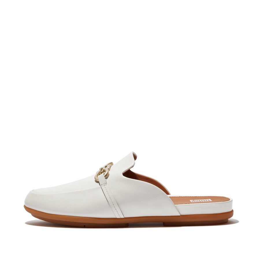 Fitflop GRACIE Chain Leather Mules Cream