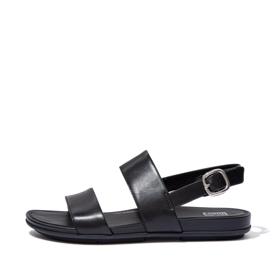 Fitflop GRACIE Leather Back-Strap Sandals All Black