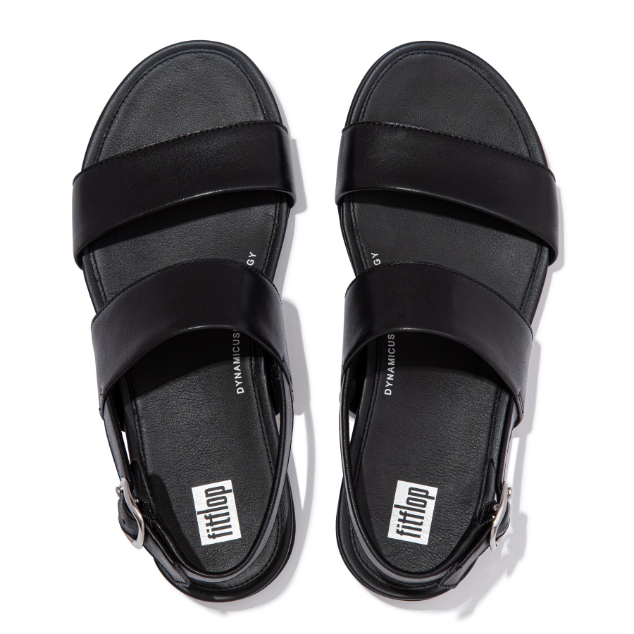 Fitflop GRACIE Leather Back-Strap Sandals All Black