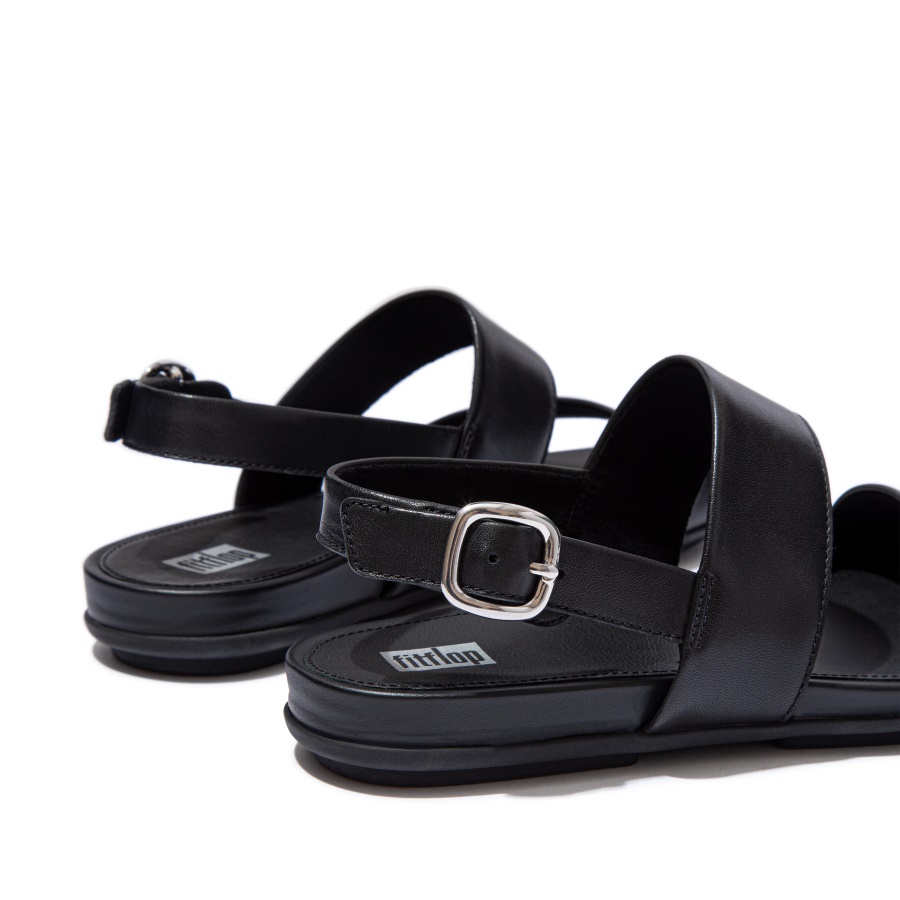 Fitflop GRACIE Leather Back-Strap Sandals All Black