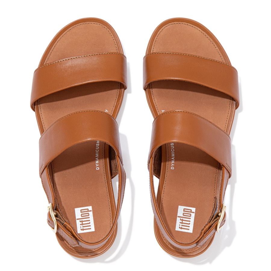 Fitflop GRACIE Leather Back-Strap Sandals Light Tan