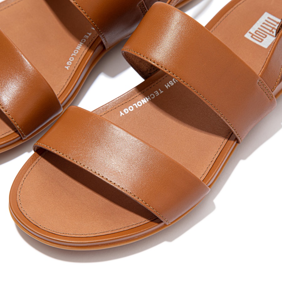 Fitflop GRACIE Leather Back-Strap Sandals Light Tan