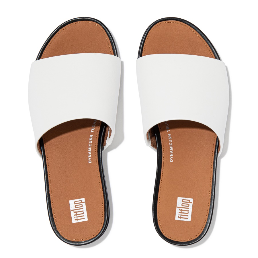 Fitflop GRACIE Leather Slides Cream