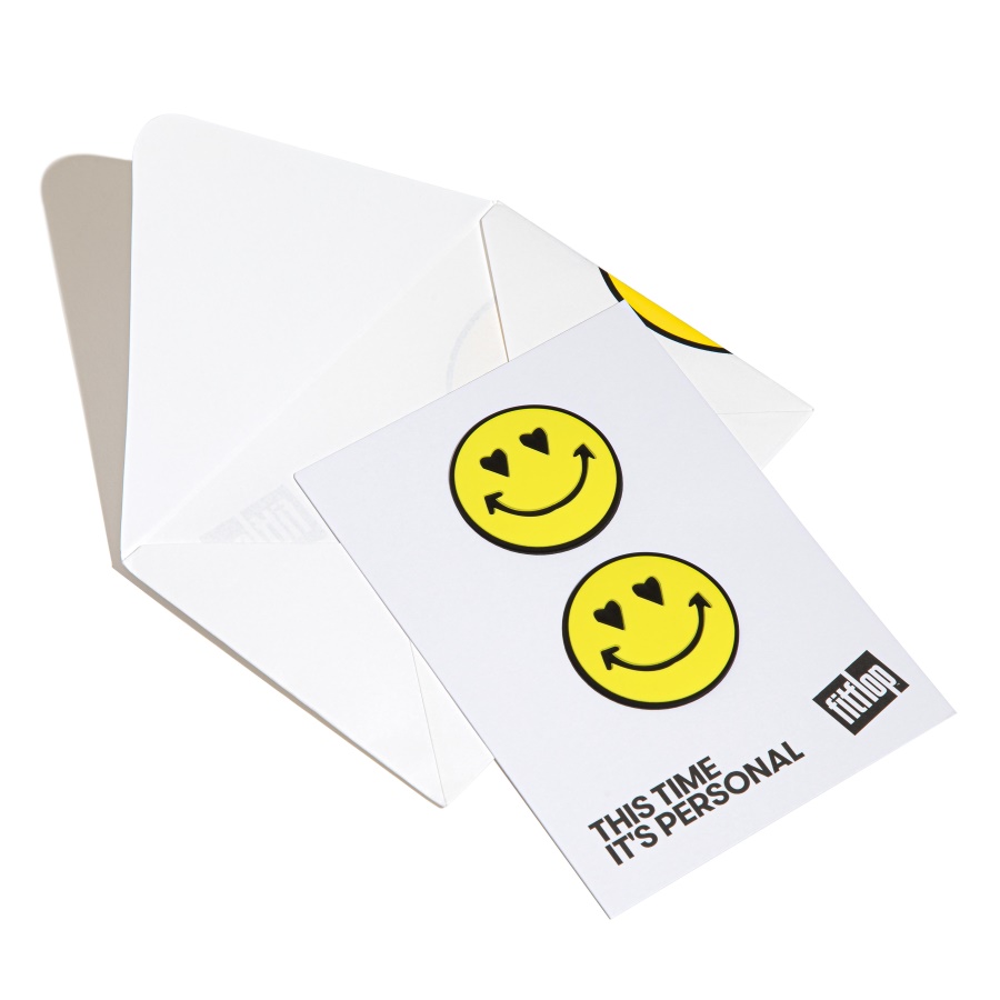 Fitflop HEART-EYES SMILEY Rubber Stickers 2-Pack Yellow