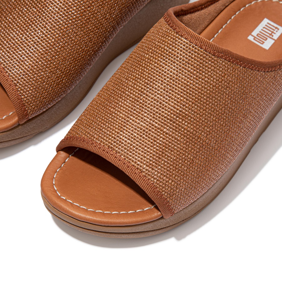 Fitflop IMOGEN Woven Slides Light Tan