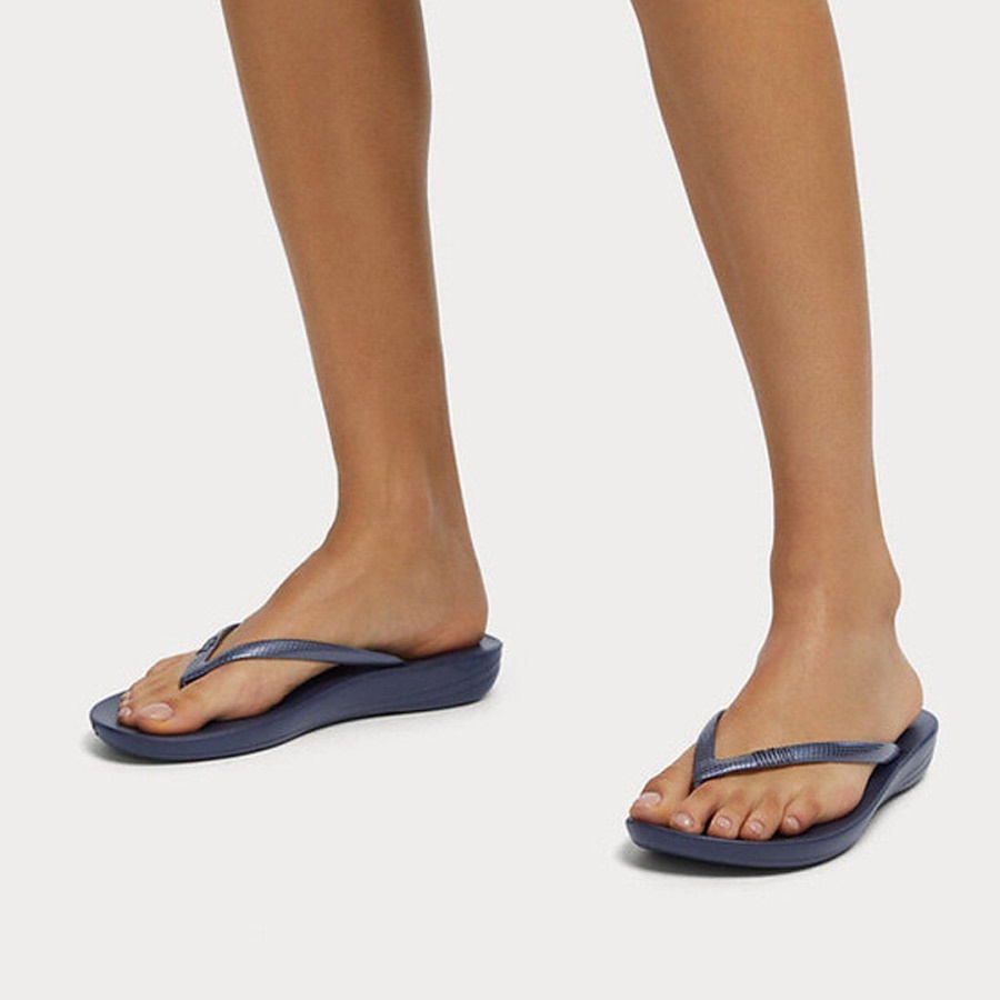 Fitflop IQUSHION Ergonomic Flip-Flops Midnight Navy