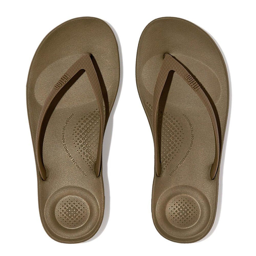 Fitflop IQUSHION Ergonomic Flip-Flops Mossy