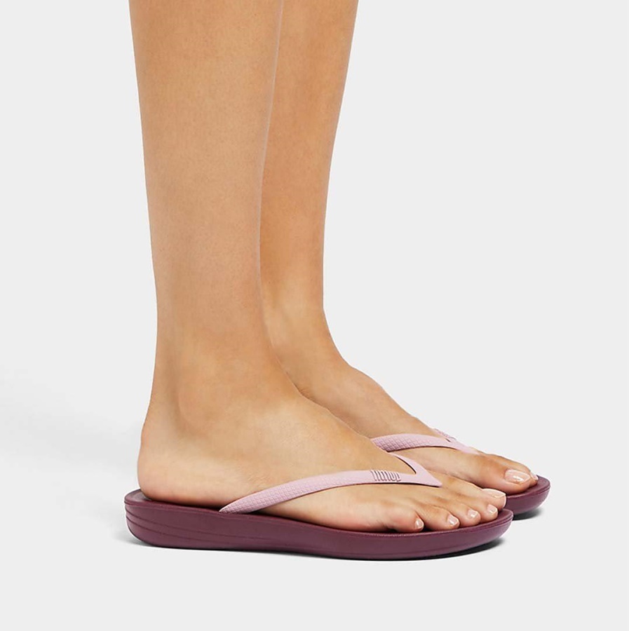 Fitflop IQUSHION Ergonomic Flip-Flops Pink Sky Plum