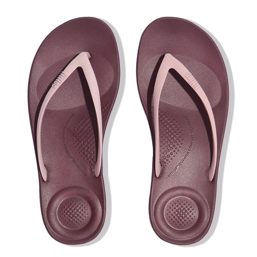 Fitflop IQUSHION Ergonomic Flip-Flops Pink Sky Plum