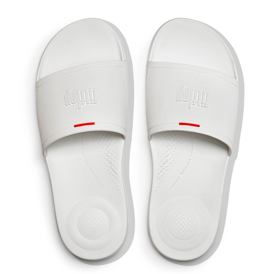 Fitflop IQUSHION Mens Pool Slides White