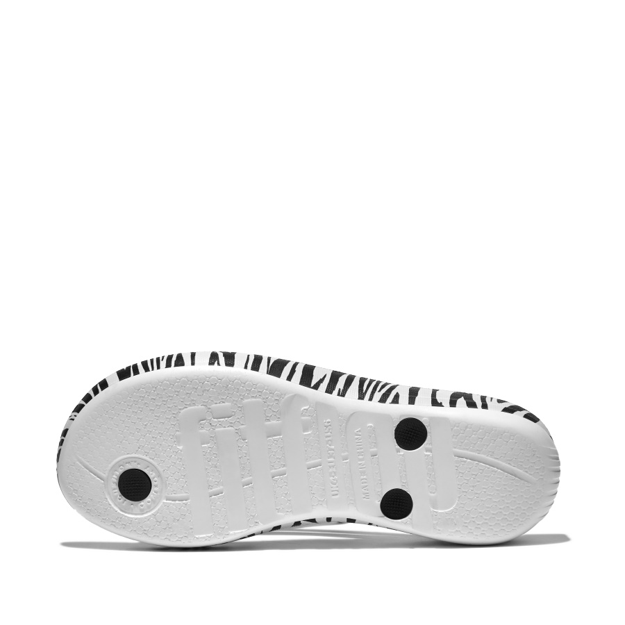 Fitflop IQUSHION Zebra-Print Ergonomic Flip-Flops Zebra