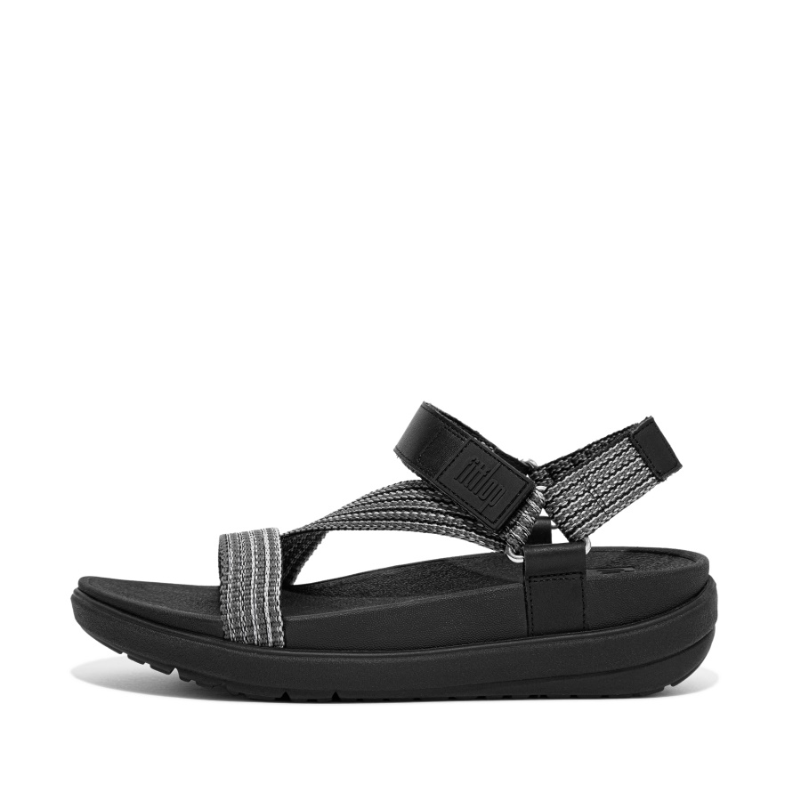 Fitflop LOOSH Webbing Z-Strap Sandals All Black