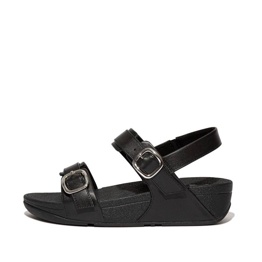 Fitflop LULU Adjustable Leather Sandals All Black