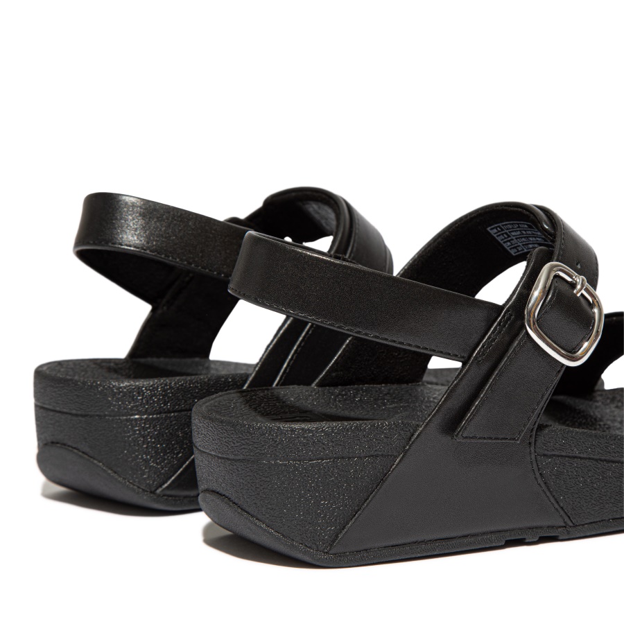 Fitflop LULU Adjustable Leather Sandals All Black