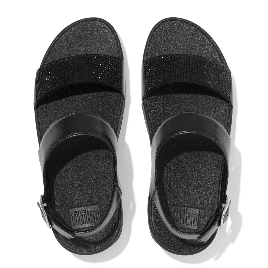 Fitflop LULU Crystal Back-Strap Sandals All Black