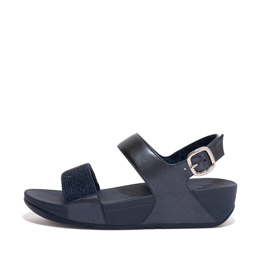 Fitflop LULU Crystal Back-Strap Sandals Midnight Navy