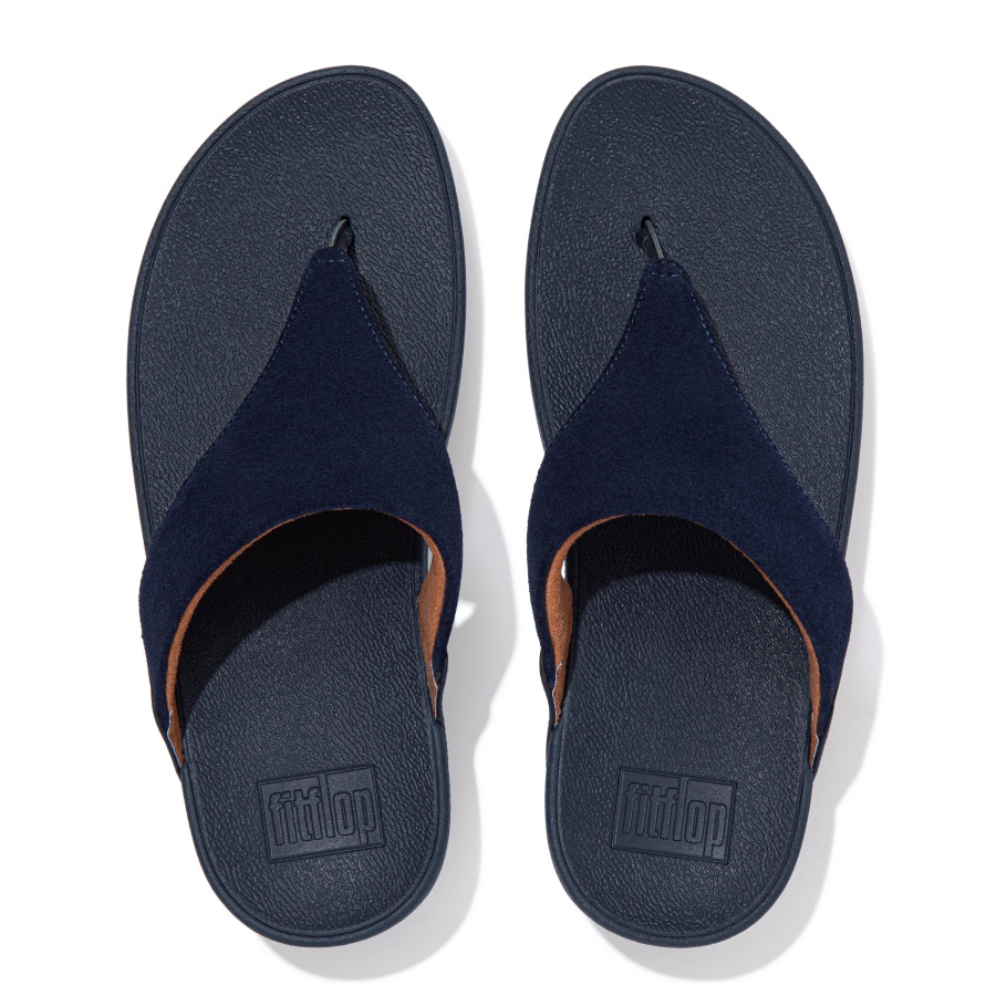 Fitflop LULU Suede Toe-Post Sandals Midnight Navy