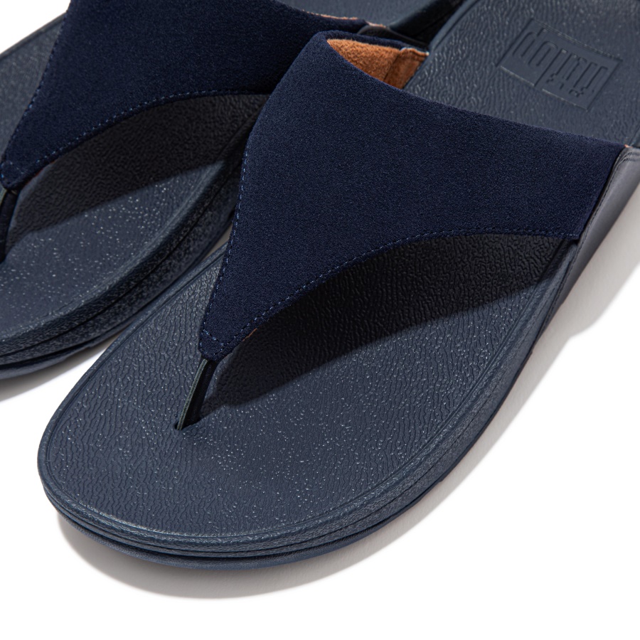 Fitflop LULU Suede Toe-Post Sandals Midnight Navy