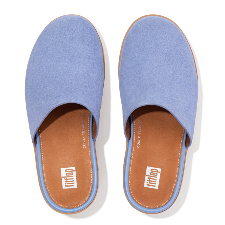 Fitflop PILAR Suede Mule Platforms Wild Lavender