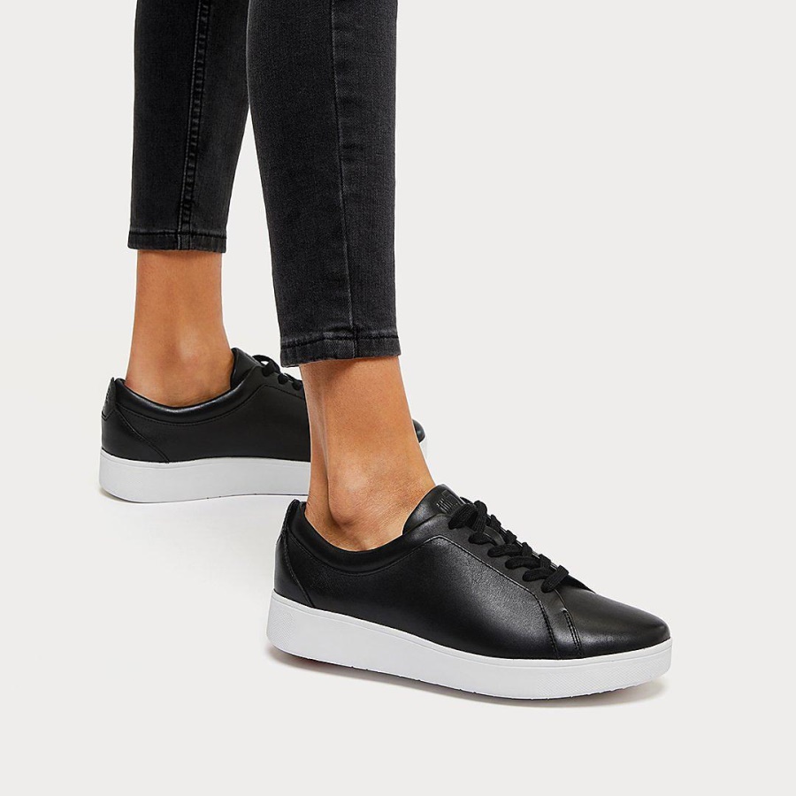 Fitflop RALLY Leather Sneakers Black