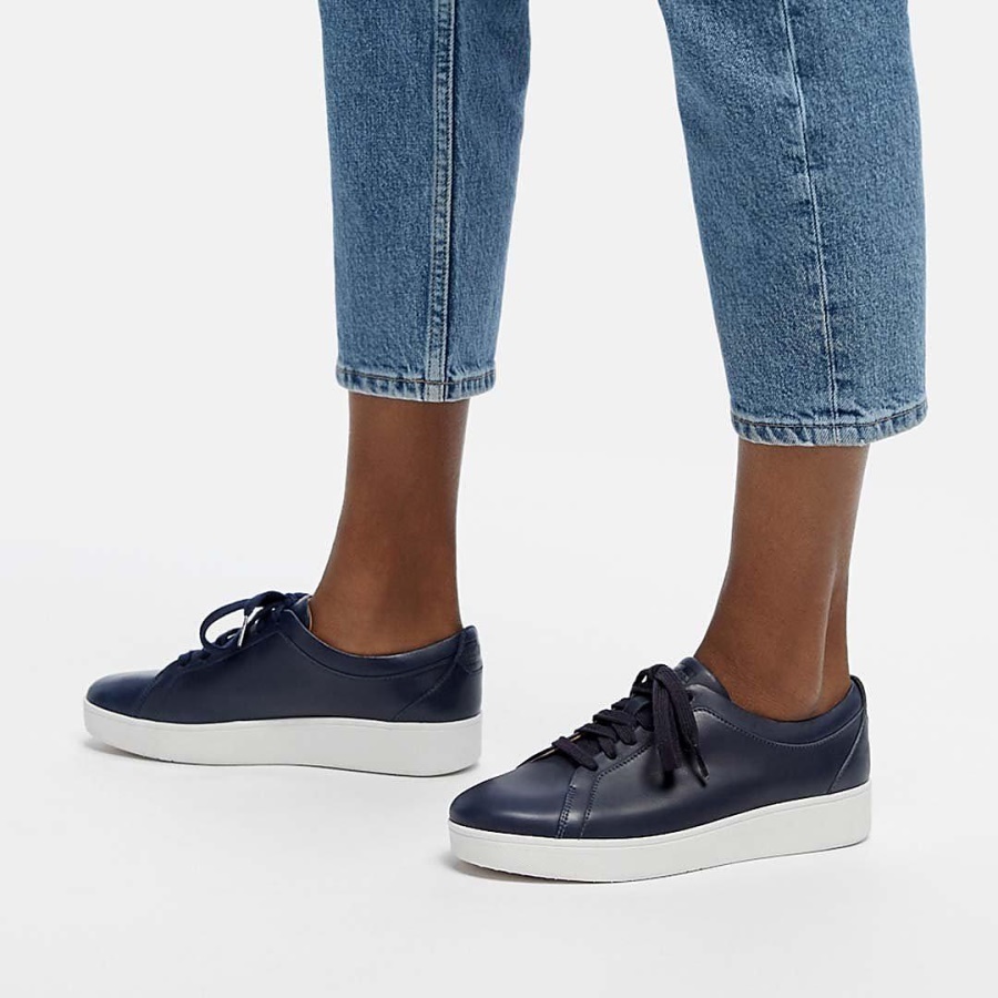 Fitflop RALLY Leather Sneakers Midnight Navy