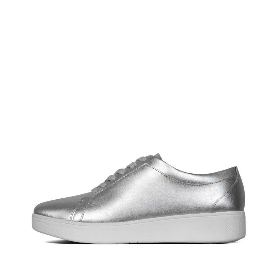 Fitflop RALLY Leather Sneakers Silver