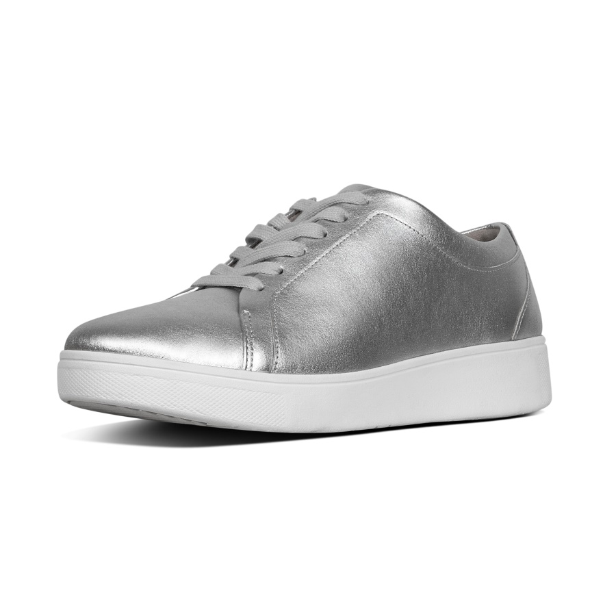 Fitflop RALLY Leather Sneakers Silver