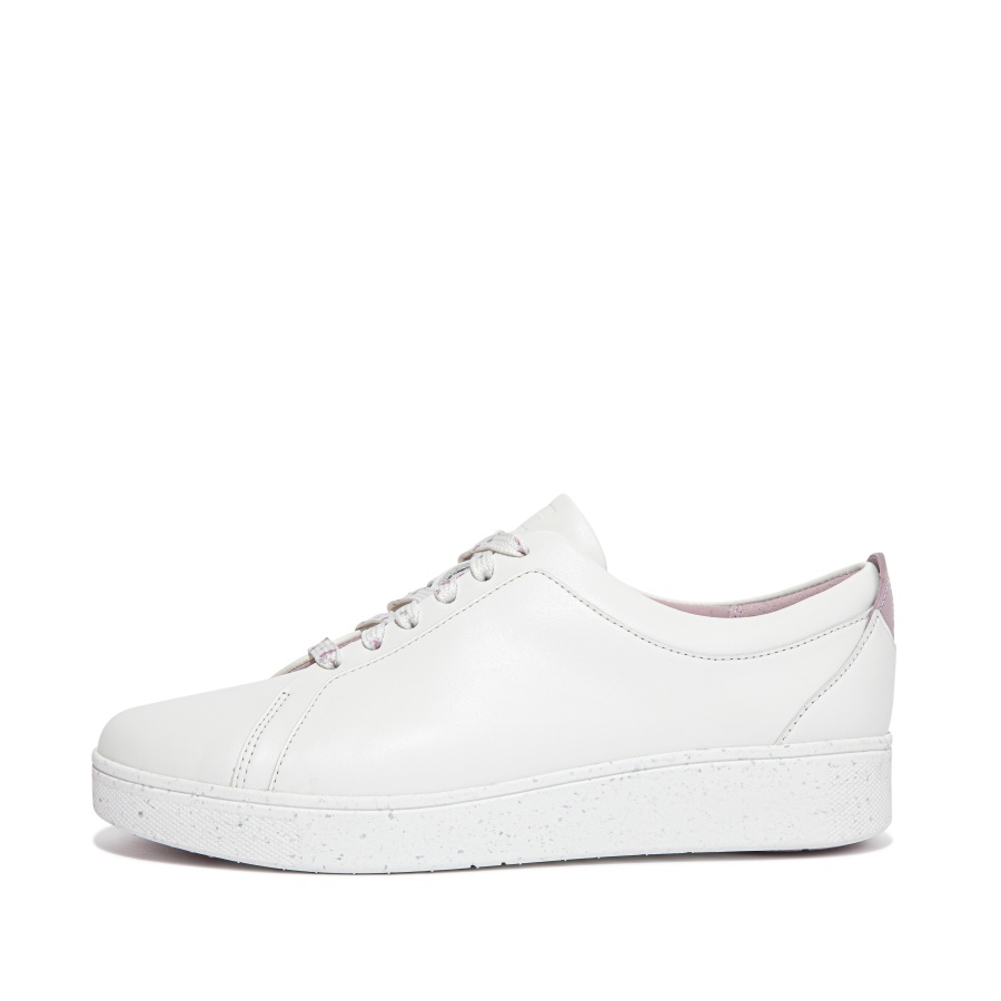 Fitflop RALLY Speckle-Sole Leather Sneakers Urban White Mix